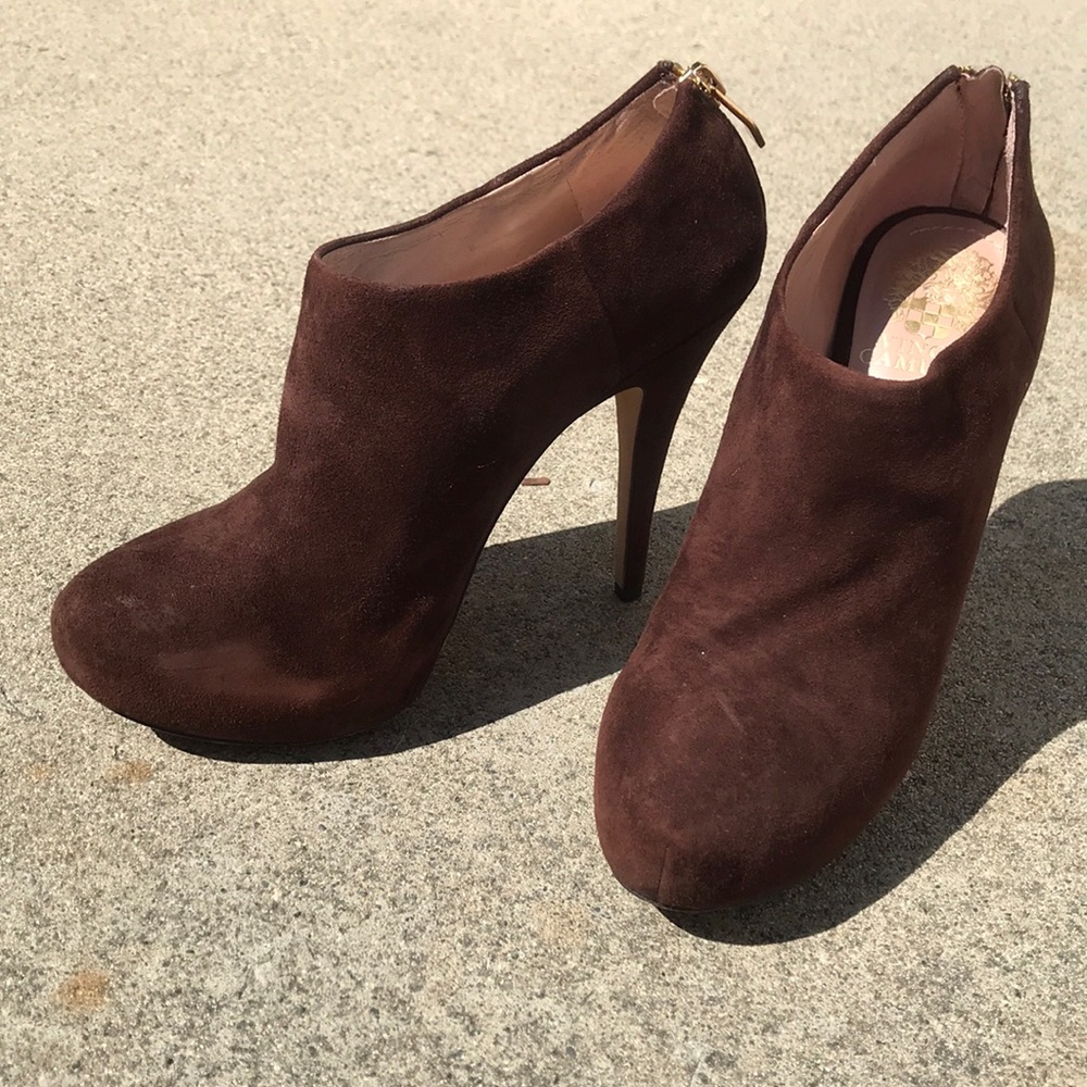 Vince Camuto Jerrell Brown Suede Booties